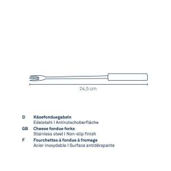 Kela Fondue set vidliček MEYRIN nerez / silikon, šedá 24,5cm
