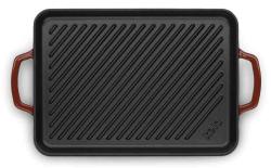 Kela Grilovací deska litinová Calido 35x25 cm červená