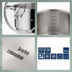 Kela Hrnec s poklicí nerez 18/10 FLAVORIA 12,2 l