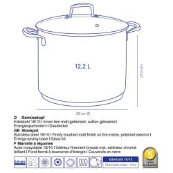 Kela Hrnec s poklicí nerez 18/10 FLAVORIA 12,2 l