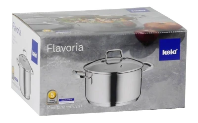 Kela Hrnec s poklicí nerez 18/10 FLAVORIA 20 cm