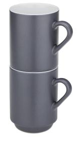 Kela Hrnek keramický 300 ml Mattia sada 2 ks šedá