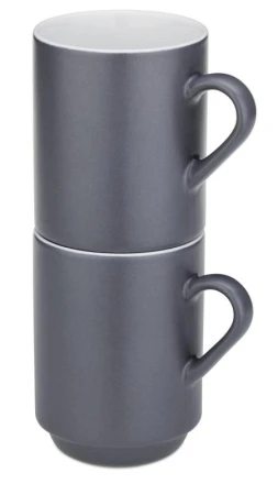 Kela Hrnek keramický 300 ml Mattia sada 2 ks šedá Kela Hrnek keramický 300 ml Mattia sada 2 ks šedá