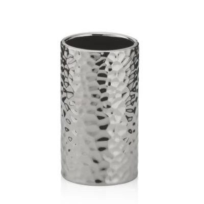 KELA Hrnek mincový keramický stříbrný lesklý 11,0 cm 6,5 cm