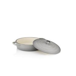Kela Kastrol litinový s poklicí Calido 28 cm světle šedá