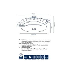 Kela Kastrol litinový s poklicí Calido 28 cm světle šedá