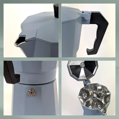 Kela Konvice na espresso kouřově modrá 19 cm x 9 cm 300 ml