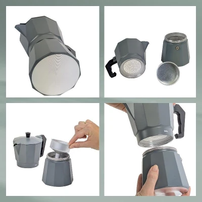 KELA Konvice na espresso tmavě šedá 19,0cm 9,0cm 300 ml
