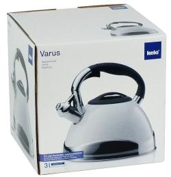 Kela Konvice pískací VARUS, nerez 3 l, bílá
