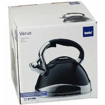 Kela Konvice pískací VARUS nerez 3 l černá
