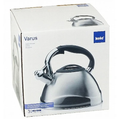 Kela Konvice pískací VARUS, nerez 3 l, stříbrná