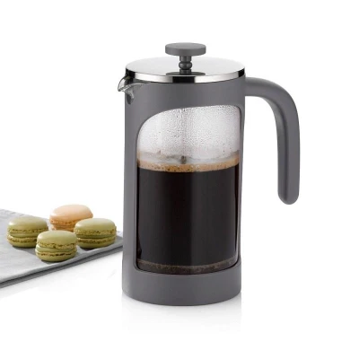 Kela Konvička na čaj a kávu VERONA French Press 1 l šedá