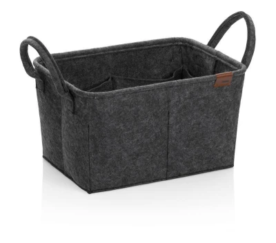 Kela Koš Fay 35x25 cm filc tmavě šedá