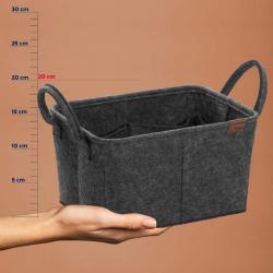 Kela Koš Fay 35x25 cm filc tmavě šedá