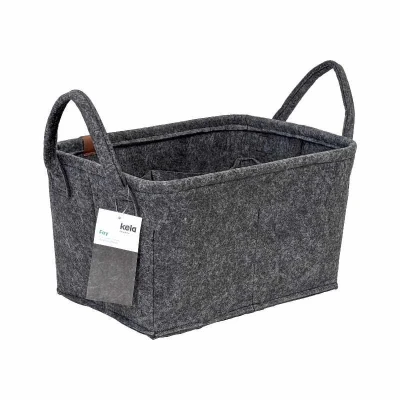 Kela Koš Fay 35x25 cm filc tmavě šedá