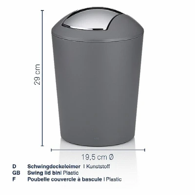 Kela Koš kosmetický MARTA 1,7 l černý