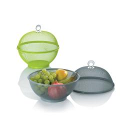 Kela Koš na ovoce s poklopem COMO 26,5 cm, šedý