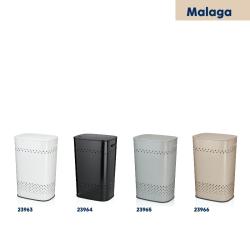 Kela Koš na prádlo sedací Malaga kov světle šedý 39,5x29,5x57,5cm