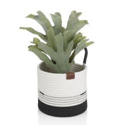 Kela Košík Hedda 20 cm směs bavlna/polyester bílo-černá