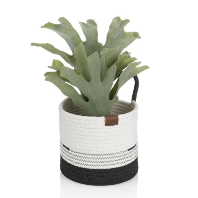 Kela Košík Hedda 20 cm směs bavlna/polyester bílo-černá