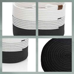 Kela Košík Hedda 23 cm směs bavlna/polyester bílo-černá