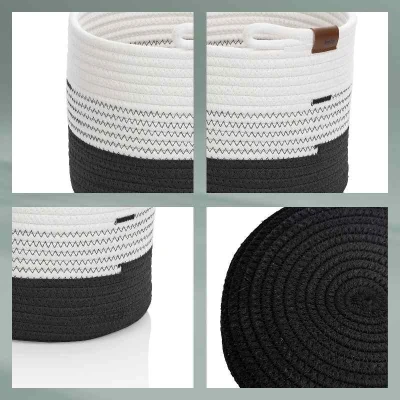 Kela Košík Hedda 23 cm směs bavlna/polyester bílo-černá