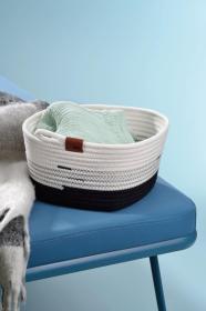 Kela Košík Hedda 28 cm směs bavlna/polyester bílo-černá