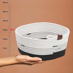 Kela Košík Hedda 28 cm směs bavlna/polyester bílo-černá