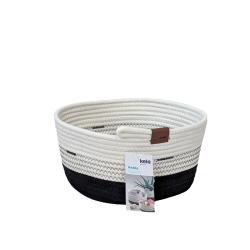Kela Košík Hedda 28 cm směs bavlna/polyester bílo-černá