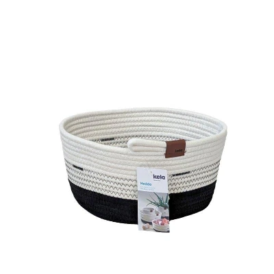 Kela Košík Hedda 28 cm směs bavlna/polyester bílo-černá