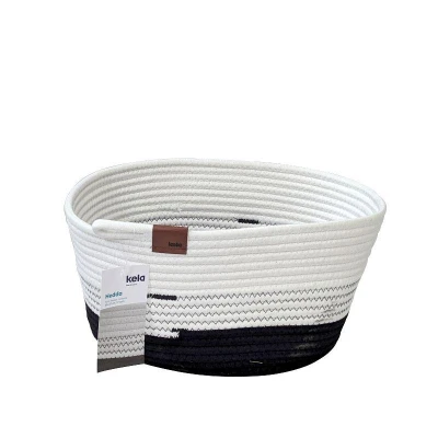 Kela Košík Hedda 32 cm směs bavlna/polyester bílá-černá