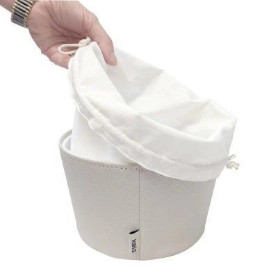 Kela Košík na chlieb Grana PU koža strieborná sivá 11,0cm 19,0cm