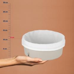 Kela Košík na chleba Grana PU kůže stříbrná šedá 11,0cm 28,0cm