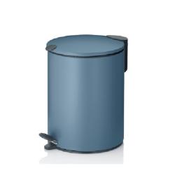 Kela Kosmetický koš kovový kouřově modrý Tiché zavírání, výška 23cm, průměr 17cm, obsah 3 litry