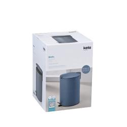 Kela Kosmetický koš kovový kouřově modrý Tiché zavírání, výška 23cm, průměr 17cm, obsah 3 litry