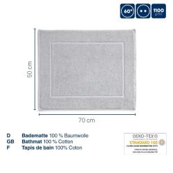 Kela Koupelnová předložka Ladessa 70x50 cm bavlna stříbrno-šedá