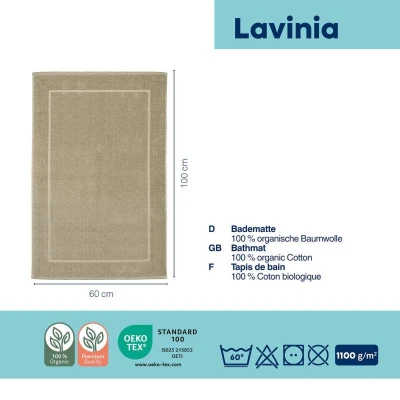Kela Kúpeľňová predložka LAVINIA 100% biobavlna béžová 60x100 cm