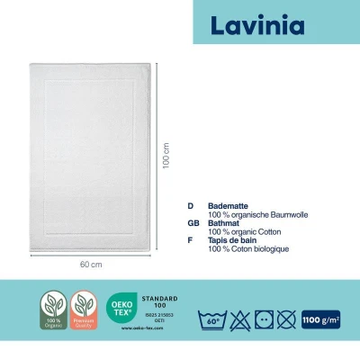 Kela Koupelnová předložka LAVINIA 100% biobavlna bílá 60x100 cm