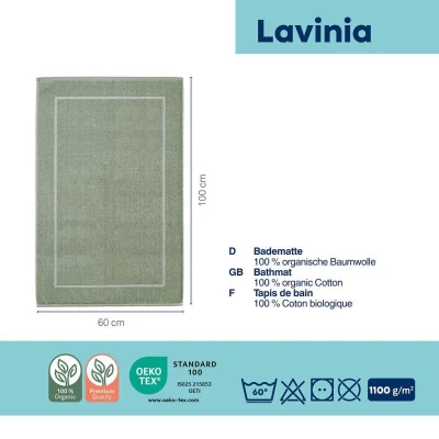 Kela Koupelnová předložka LAVINIA 100% biobavlna světle šedá 60x100 cm
