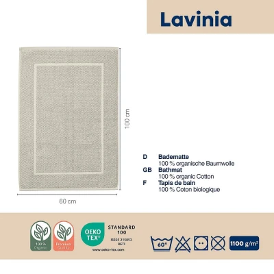KELA Koupelnová předložka Lavinia 100% organická bavlna 60 x 100 cm bílá