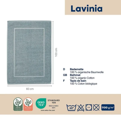Kela Koupelnová předložka Lavinia 100% organická bavlna 60 x 100 cm modrá