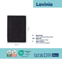 Kela Koupelnová předložka LAVINIA 100% organická bavlna černá 50x70 cm