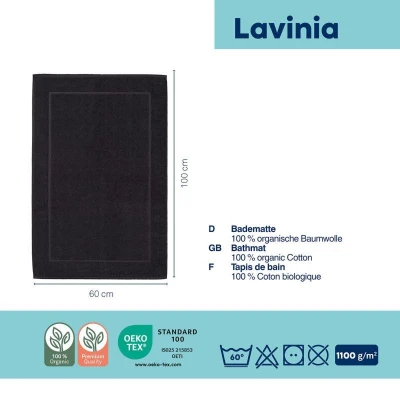 Kela Koupelnová předložka LAVINIA 100% organická bavlna černá 60x100 cm
