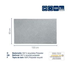 Kela Koupelnová předložka Maja 100% polyester mrazově modrá 100,0x60,0x1,5cm