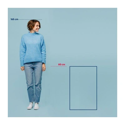 Kela Kúpeľňová predložka Maja 100% polyester mrazivo modrá 80,0x50,0x1,5cm
