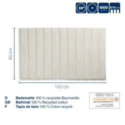 Kela Koupelnová předložka Megan 100% bavlna mechově zelená 100,0x60,0x1,6cm