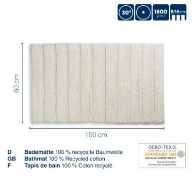 Kela Koupelnová předložka Megan 100% bavlna mechově zelená 100,0x60,0x1,6cm