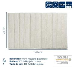 Kela Koupelnová předložka Megan 120x70 cm bavlna stříbrošedá