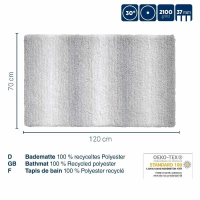 Kela Koupelnová předložka Ombre 120x70 cm polyester ledově modrá