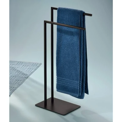 Kela Kovový vešiak na uteráky čierny v tvare L 30,0x20,0x81,0cm
